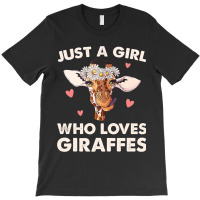 Funny Giraffe Design For Girls Safari Giraffe Love T-shirt | Artistshot