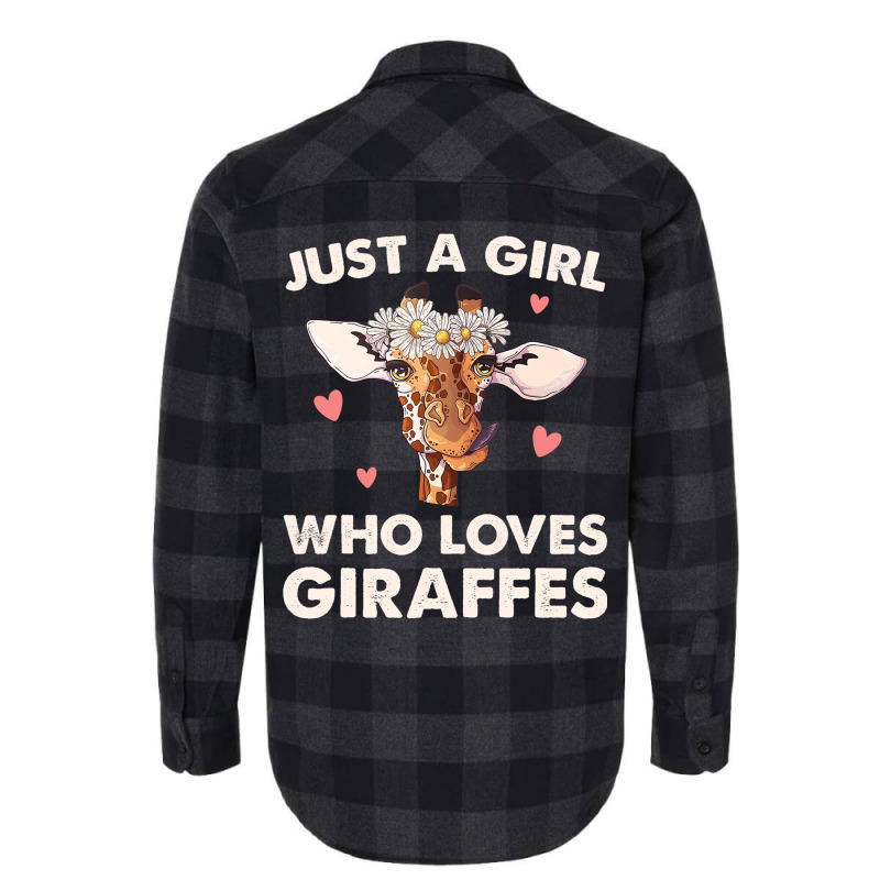 Funny Giraffe Design For Girls Safari Giraffe Love Flannel Shirt | Artistshot