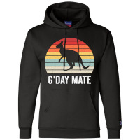 Gday Mate Australia Funny Kangaroo Australian Vint Champion Hoodie | Artistshot