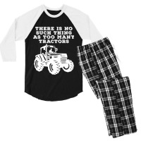 Funny Tractor Agriculture Farming For Farming Love Men's 3/4 Sleeve Pajama Set | Artistshot