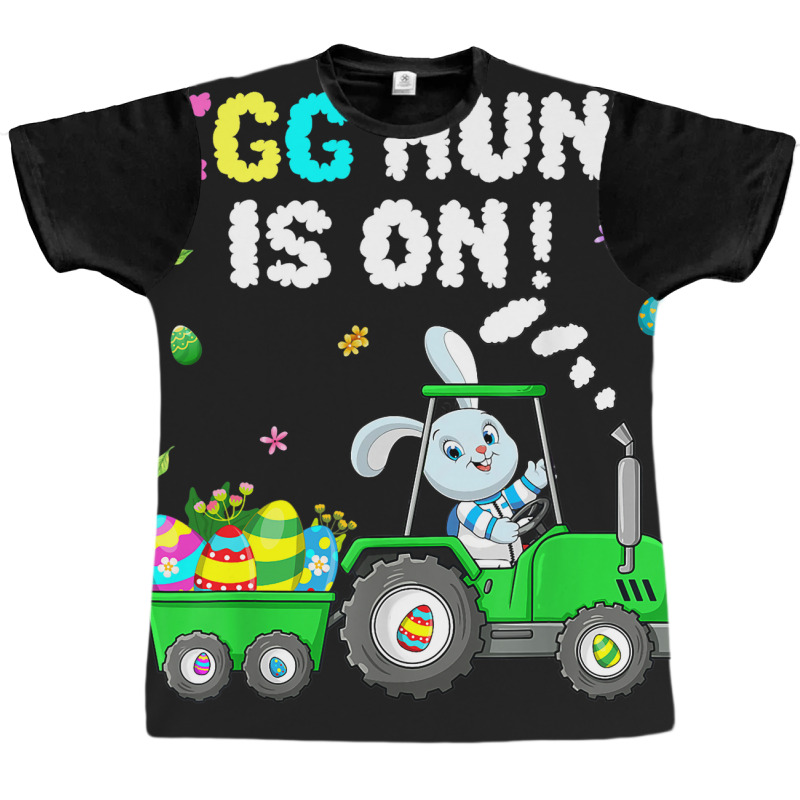 Egg Hunt Is On Tractor Easter Bunny Eggs Boys Kids Graphic T-shirt | Artistshot