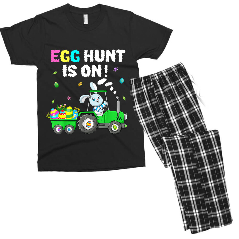 Egg Hunt Is On Tractor Easter Bunny Eggs Boys Kids Men's T-shirt Pajama Set | Artistshot