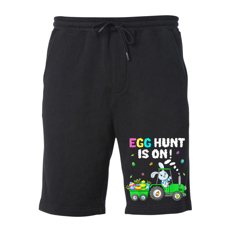 Egg Hunt Is On Tractor Easter Bunny Eggs Boys Kids Fleece Short | Artistshot