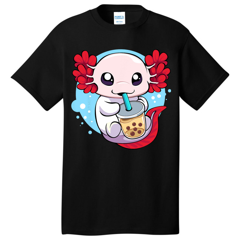 Funny Axolotl Salamander Aquatic Boba Kawaii Aesth Basic T-shirt | Artistshot