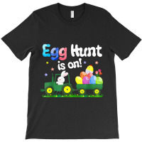 Egg Hunt Is On Tractor Funny Easter Bunny Boys Kid T-shirt | Artistshot