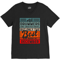 Retro Vintage Drummer Birtday December V-neck Tee | Artistshot