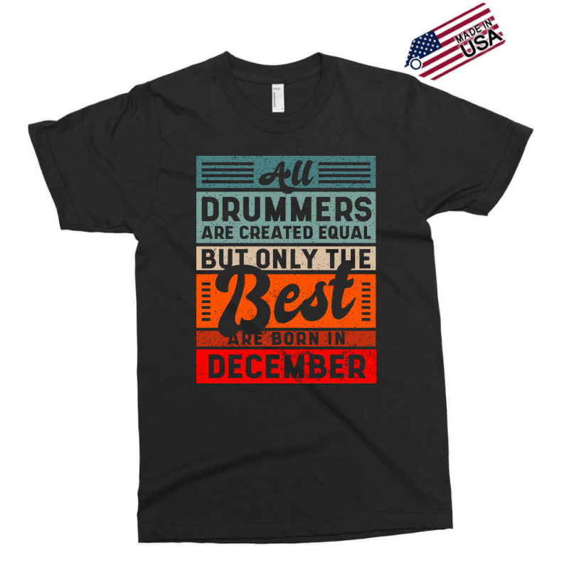 Retro Vintage Drummer Birtday December Exclusive T-shirt by Shanika | Artistshot