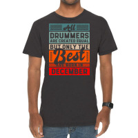 Retro Vintage Drummer Birtday December Vintage T-shirt | Artistshot