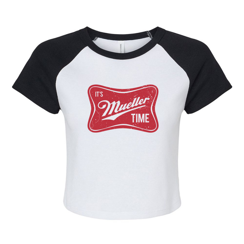 Its Mueller Time 2 Raglan Crop Top by nandapjr | Artistshot