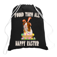 Funny Guinea Pig With Cute Bunny Ears Easter Day E Drawstring Bags | Artistshot