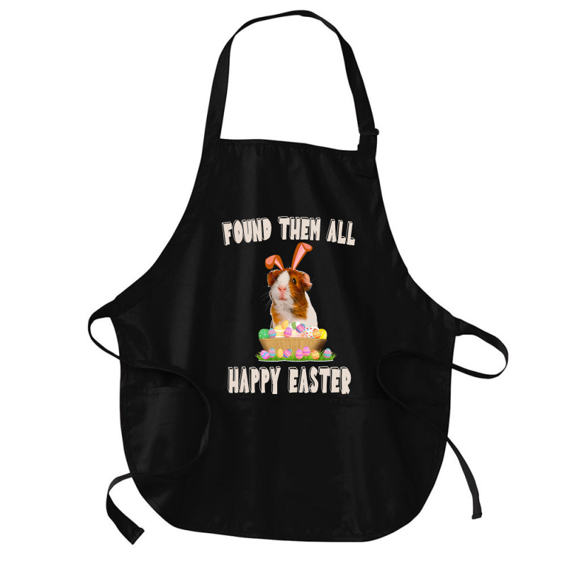 Funny Guinea Pig With Cute Bunny Ears Easter Day E Medium-length Apron | Artistshot