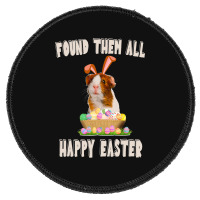 Funny Guinea Pig With Cute Bunny Ears Easter Day E Round Patch | Artistshot