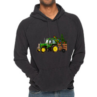 Farm Tractor Christmas Lights Christmas Tree Famil Vintage Hoodie | Artistshot