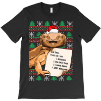 Funny Bearded Dragon Christmas Shirt Reptile Lover T-shirt | Artistshot