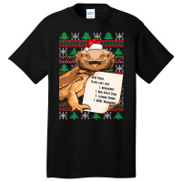 Funny Bearded Dragon Christmas Shirt Reptile Lover Basic T-shirt | Artistshot