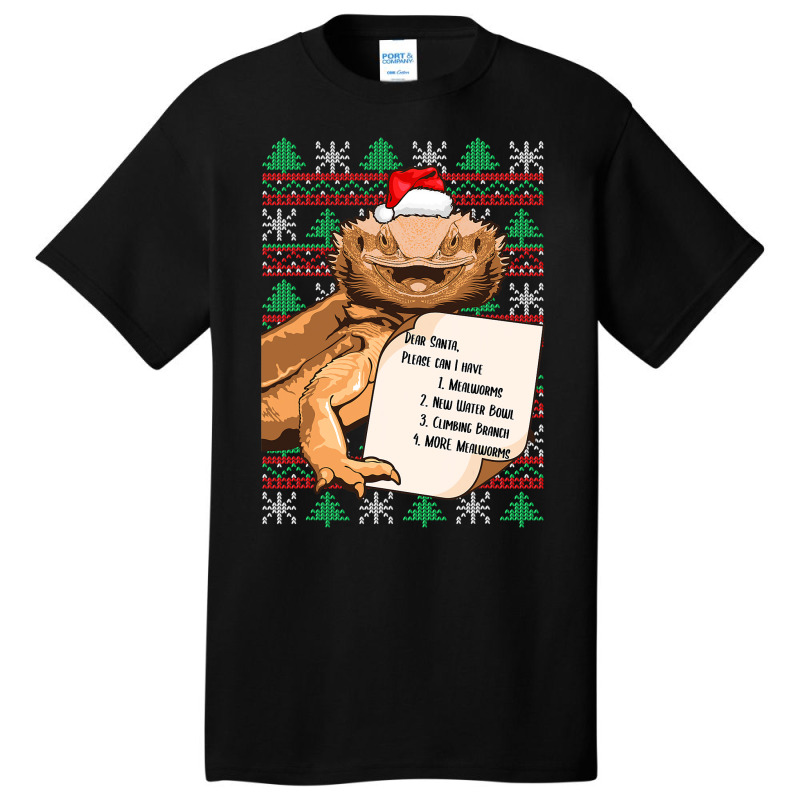 Funny Bearded Dragon Christmas Shirt Reptile Lover Basic T-shirt | Artistshot