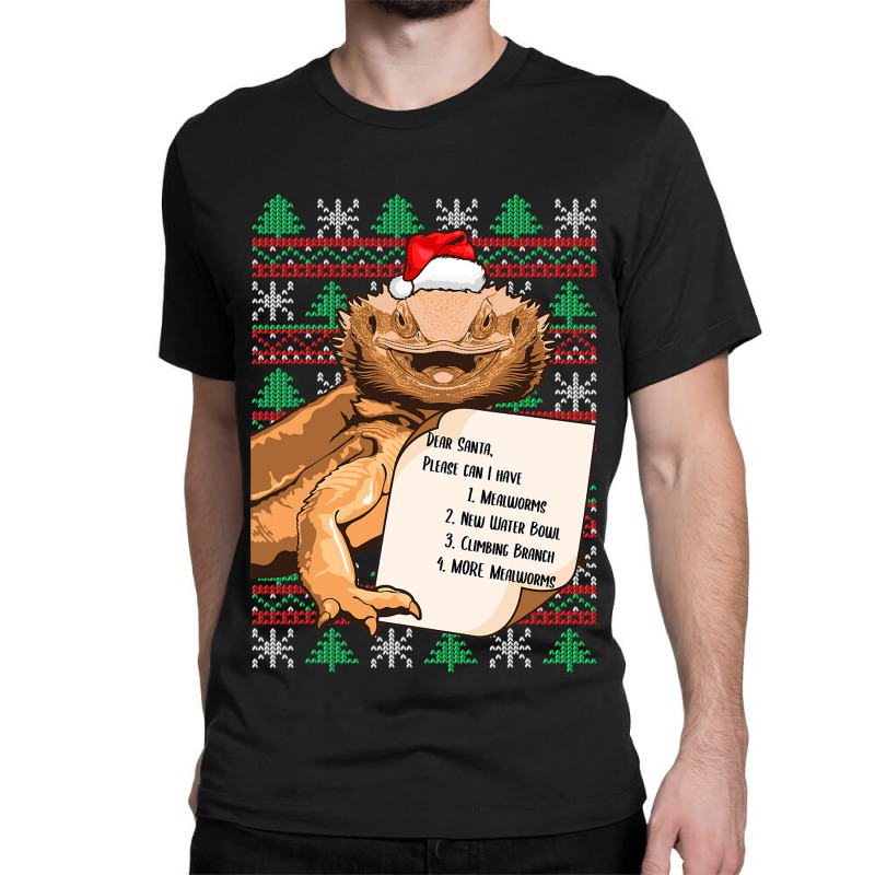 Funny Bearded Dragon Christmas Shirt Reptile Lover Classic T-shirt | Artistshot