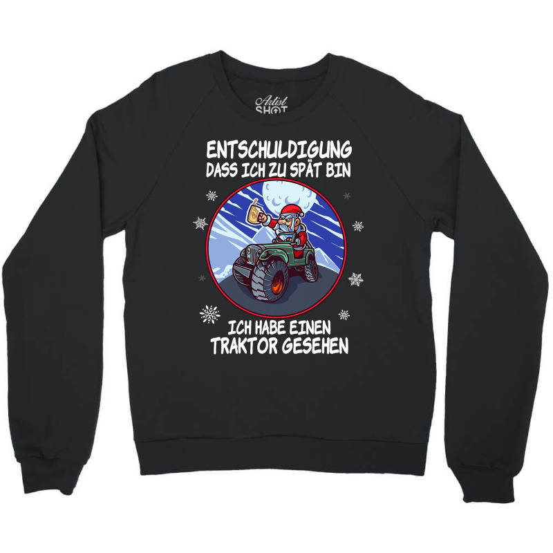 Funny Tractor Seen Tractor Beer Lovers Christmas Crewneck Sweatshirt | Artistshot