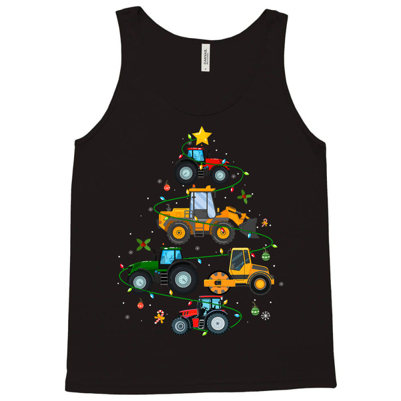 Farm Tractor Christmas Tree Farming Boys Girls Tod Tank Top | Artistshot