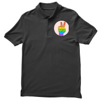 Two Fingers Rainbow Men's Polo Shirt | Artistshot