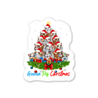 Funny Guinea Pig Christmas Lights Tree Ornament De Sticker | Artistshot