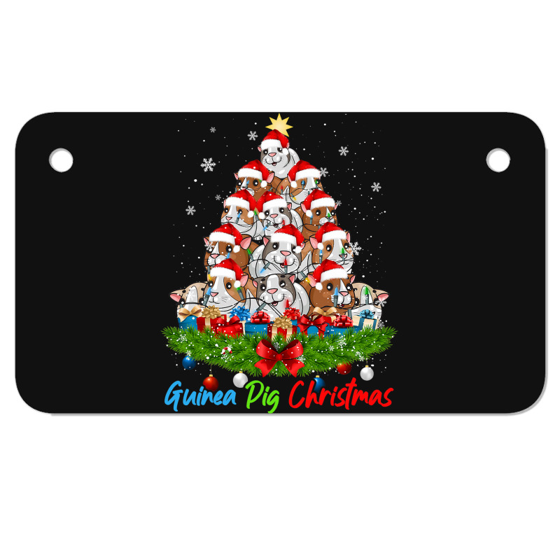 Funny Guinea Pig Christmas Lights Tree Ornament De Motorcycle License Plate | Artistshot