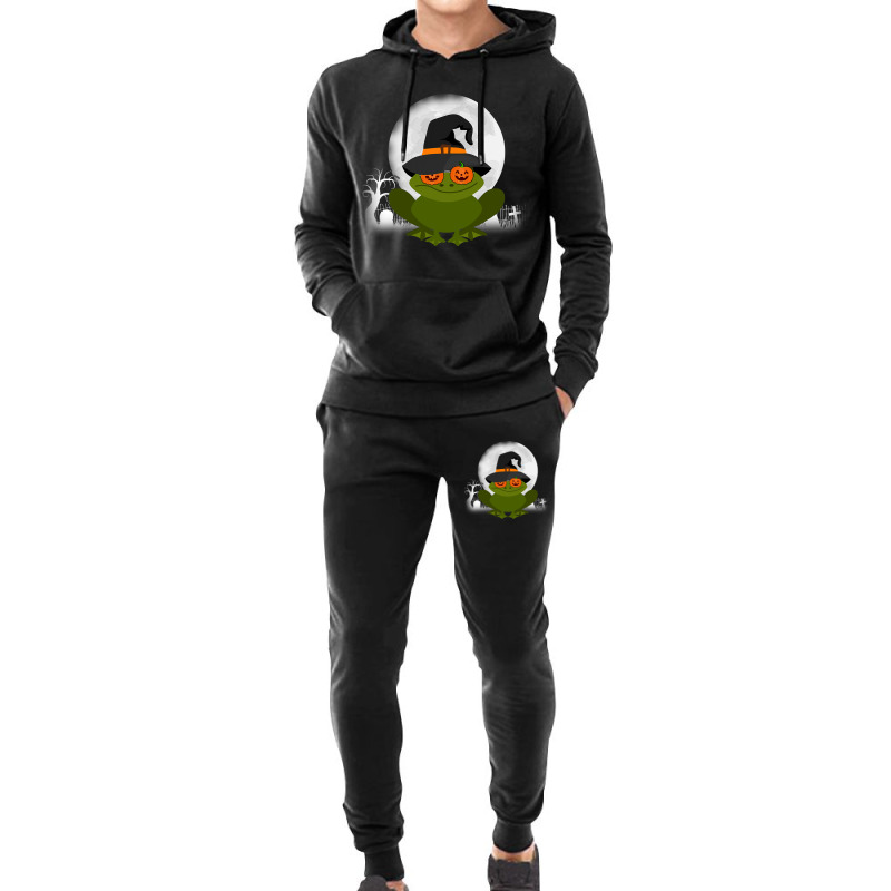 Frog Halloween Witch Hat Costume Full Moon Boys Me Hoodie & Jogger Set | Artistshot