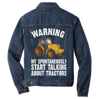 Funny Tractor Shirt Sarcastic Farmer Quote Tee Tra Men Denim Jacket | Artistshot