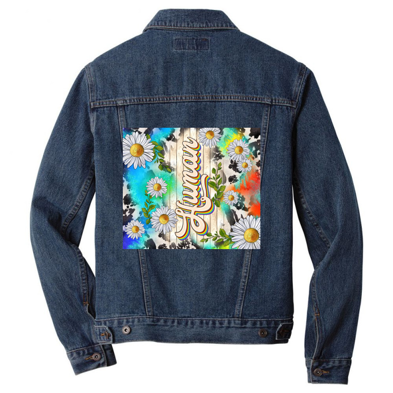 Human With Daisies Men Denim Jacket | Artistshot