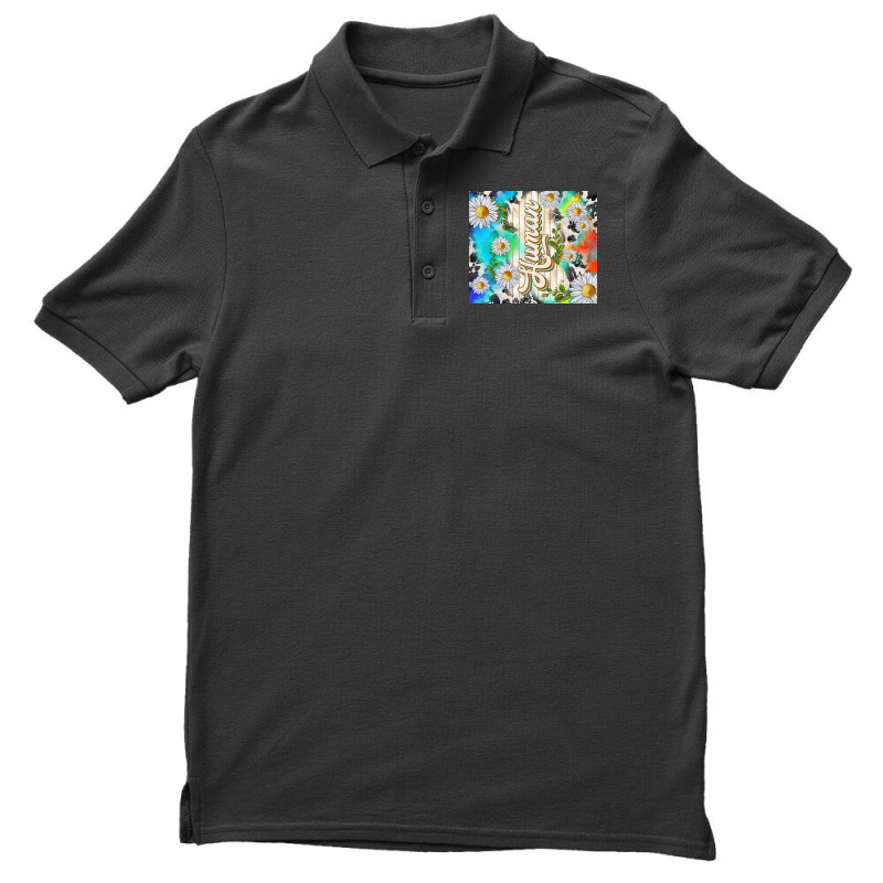 Human With Daisies Men's Polo Shirt | Artistshot