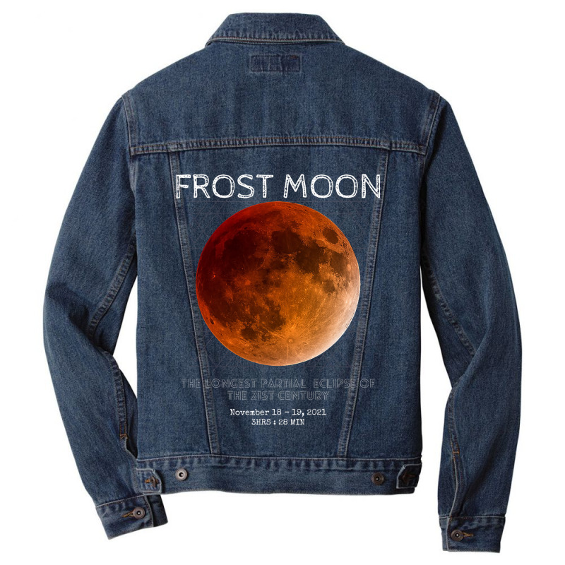 Frost Moon Partial Lunar Eclipse21 Men Denim Jacket by MahloBrook | Artistshot