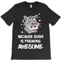 Freaking Awesome Sushi Lover Lemur Asian Food Japa T-shirt | Artistshot