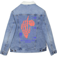 Enthralled Moon Sad Aesthetic Edgy Streetwear Unisex Sherpa-lined Denim Jacket | Artistshot