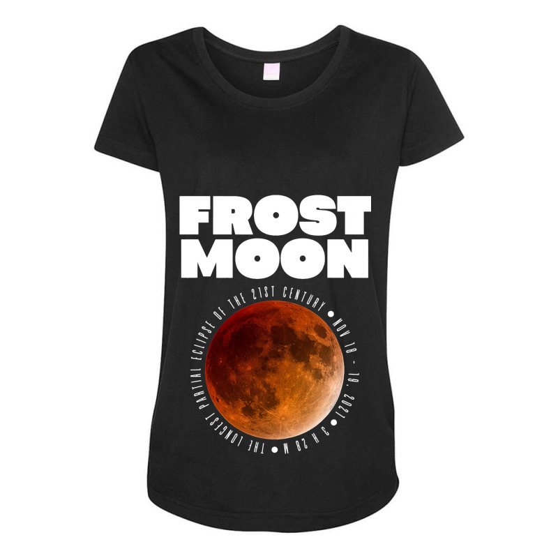 Frost Moon The Longest Partial Lunar Eclipse232 Maternity Scoop Neck T-shirt by MalikMorsee | Artistshot