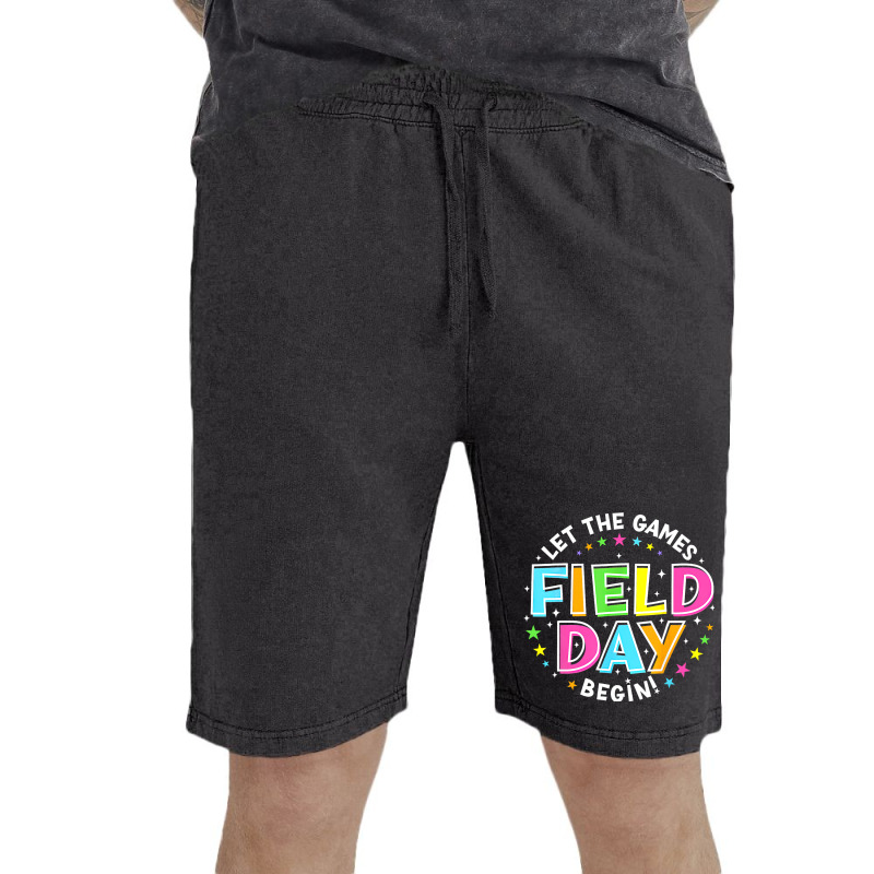 Field Day Let The Games Begin Last Day Of School F Vintage Short | Artistshot