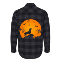 Funny Weiner Dog In The Moon Dachshund And Hallowe Flannel Shirt | Artistshot