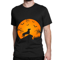 Funny Weiner Dog In The Moon Dachshund And Hallowe Classic T-shirt | Artistshot