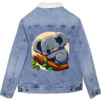 Gift Idea Pyjamas Official Koala Sleep Shirt4 Unisex Sherpa-lined Denim Jacket | Artistshot