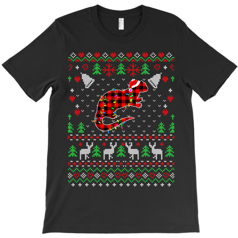 Funny Ugly Christmas Buffalo Red Plaid Otter Anima T-shirt | Artistshot