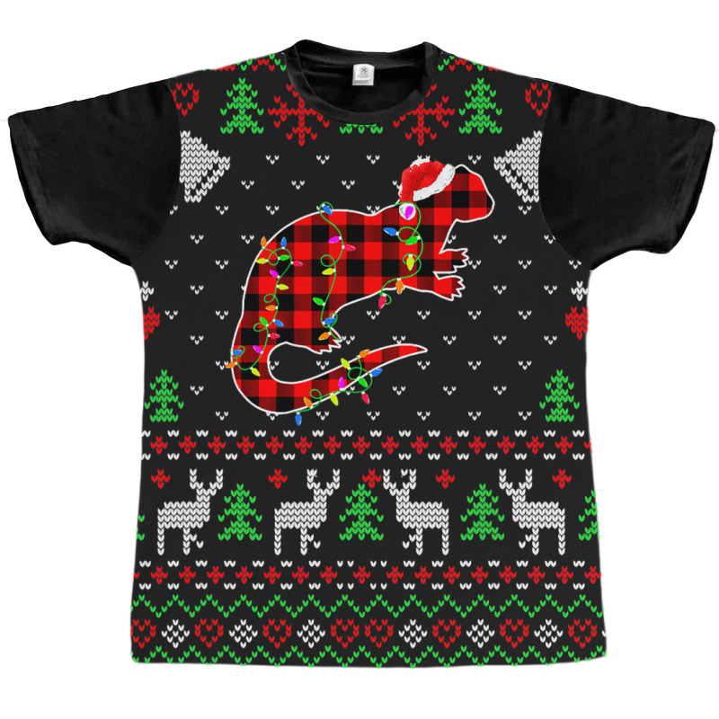 Funny Ugly Christmas Buffalo Red Plaid Otter Anima Graphic T-shirt | Artistshot