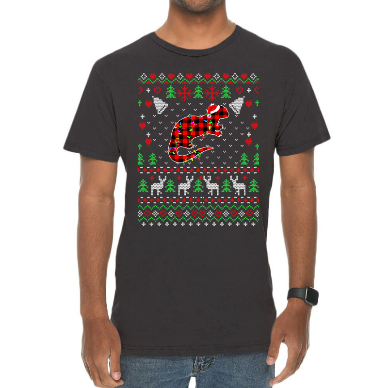 Funny Ugly Christmas Buffalo Red Plaid Otter Anima Vintage T-shirt | Artistshot