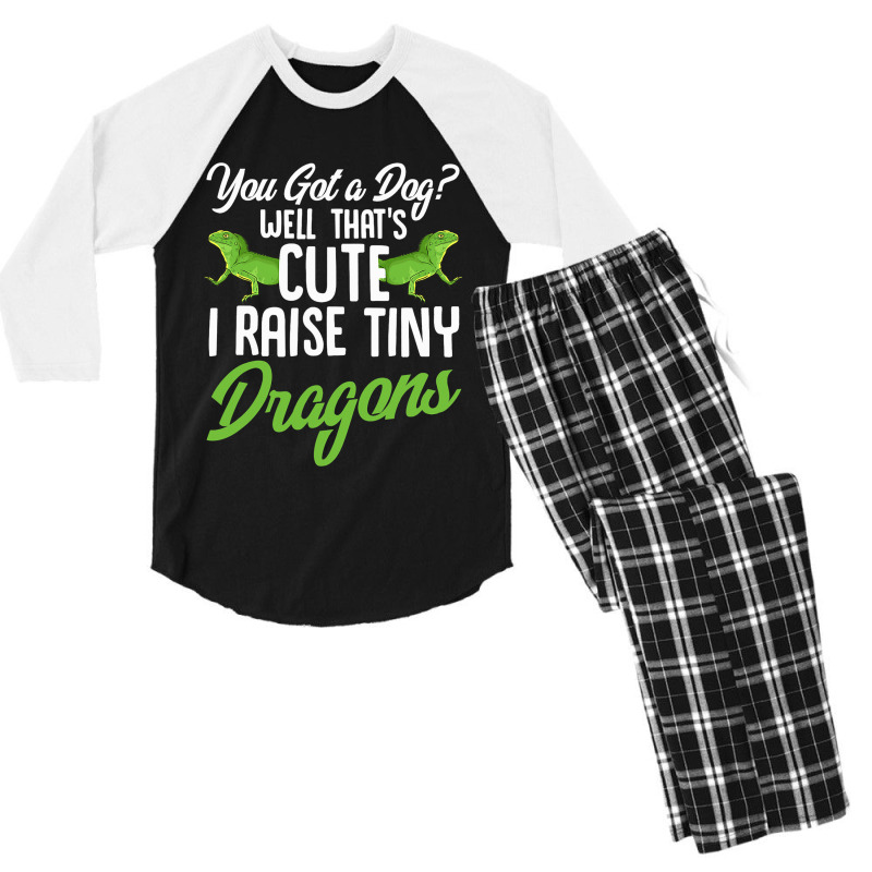 Funny Pet Chinese Water Dragon Gift Lizard Humor R Men's 3/4 Sleeve Pajama Set | Artistshot