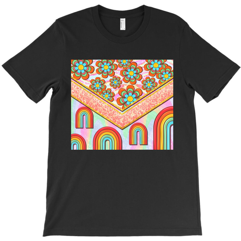 Hippie Rainbow And Daisy T-shirt | Artistshot