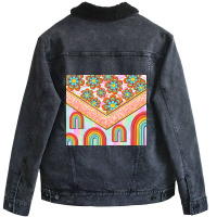 Hippie Rainbow And Daisy Unisex Sherpa-lined Denim Jacket | Artistshot