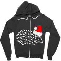 Funny Hedgehog Christmas Hedgehog Costume Hedgehog Zipper Hoodie | Artistshot