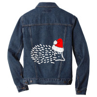 Funny Hedgehog Christmas Hedgehog Costume Hedgehog Men Denim Jacket | Artistshot