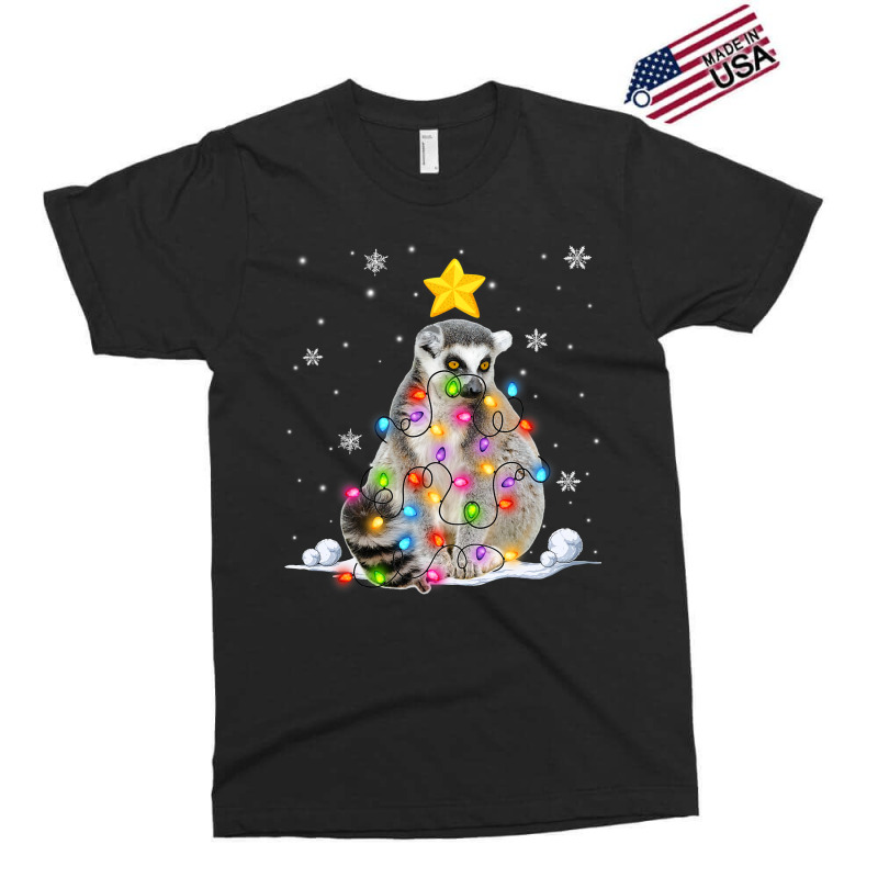 Funny Xmas Lemur Animals Lover Christmas Tree Ligh Exclusive T-shirt | Artistshot