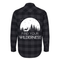 Find Your Wilderness Deer Moon Hiking Camping Atmo Flannel Shirt | Artistshot