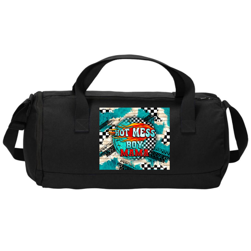 Hot Mess Boy Mama With Fire Duffel Bag | Artistshot