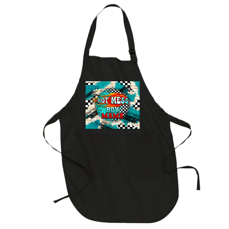 Hot Mess Boy Mama With Fire Full-length Apron | Artistshot